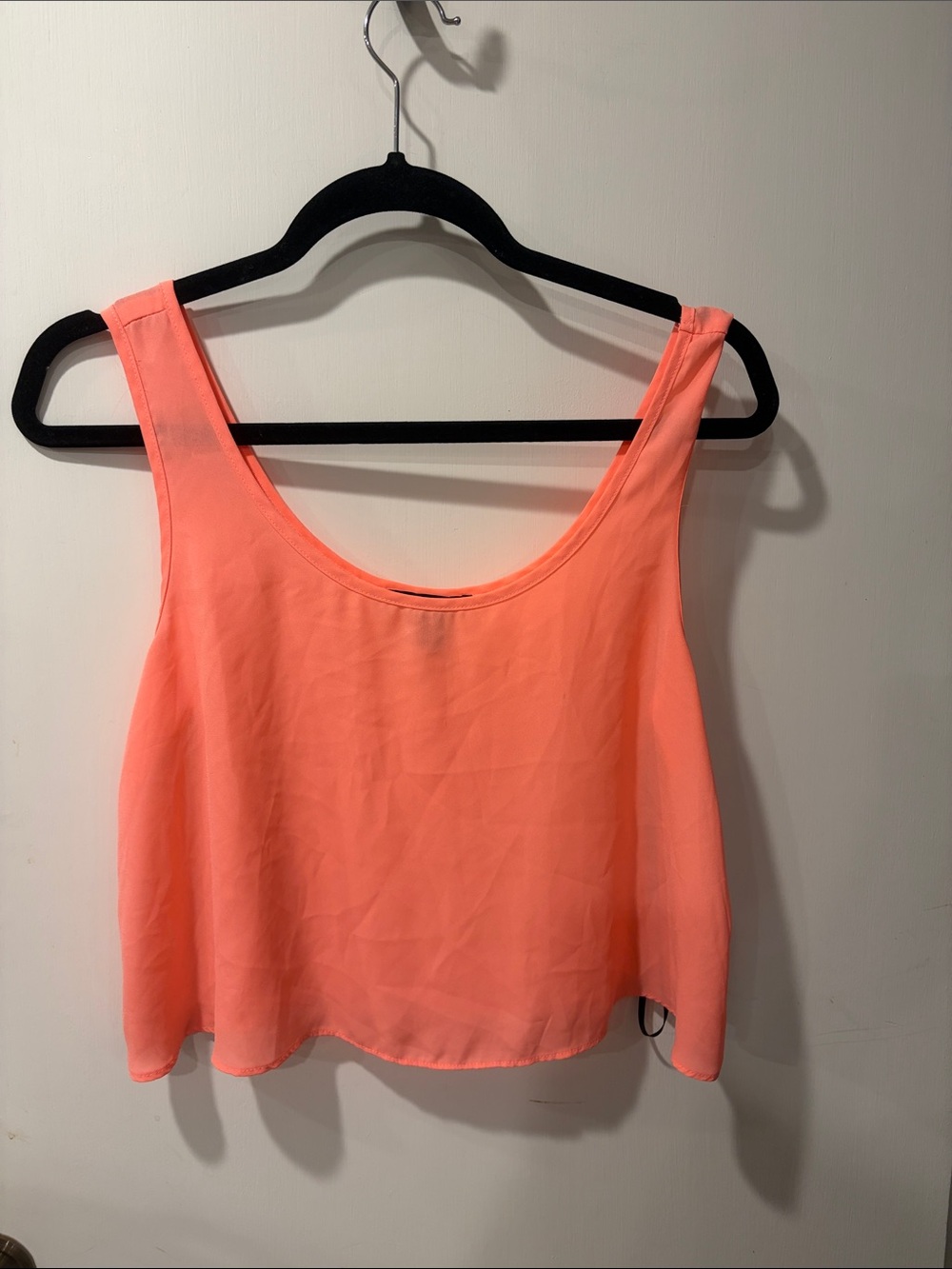 Forever 21 Women’s Sleeveless Crop Tank Top - Coral Pink size S